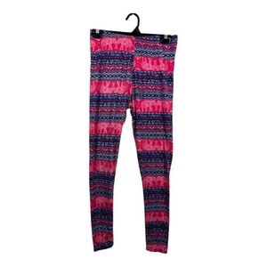 Ardene Leggings Womens Size Large Multicolor Abstract Colorful Yoga Boho Soft